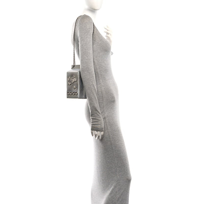 Chanel Metallic Goatskin Lait de Coco Milk Carton Bag Silver 2 of 10