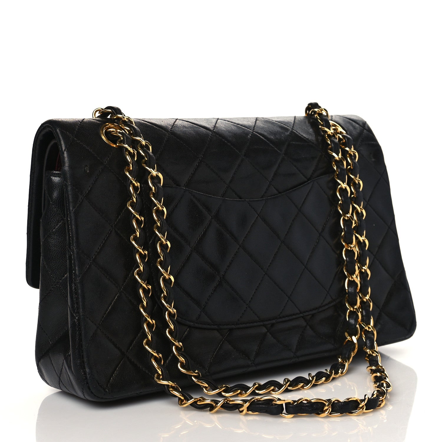 Chanel Lambskin Quilted Medium Double Flap Black 3 of 12