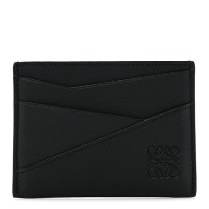 Loewe Calfskin Puzzle Card Holder Black 1 of 8