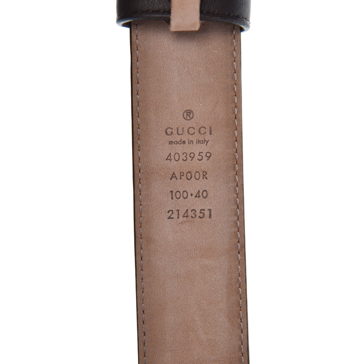 Gucci Calfskin Interlocking G Belt 100 40 Dark Brown 4 of 10