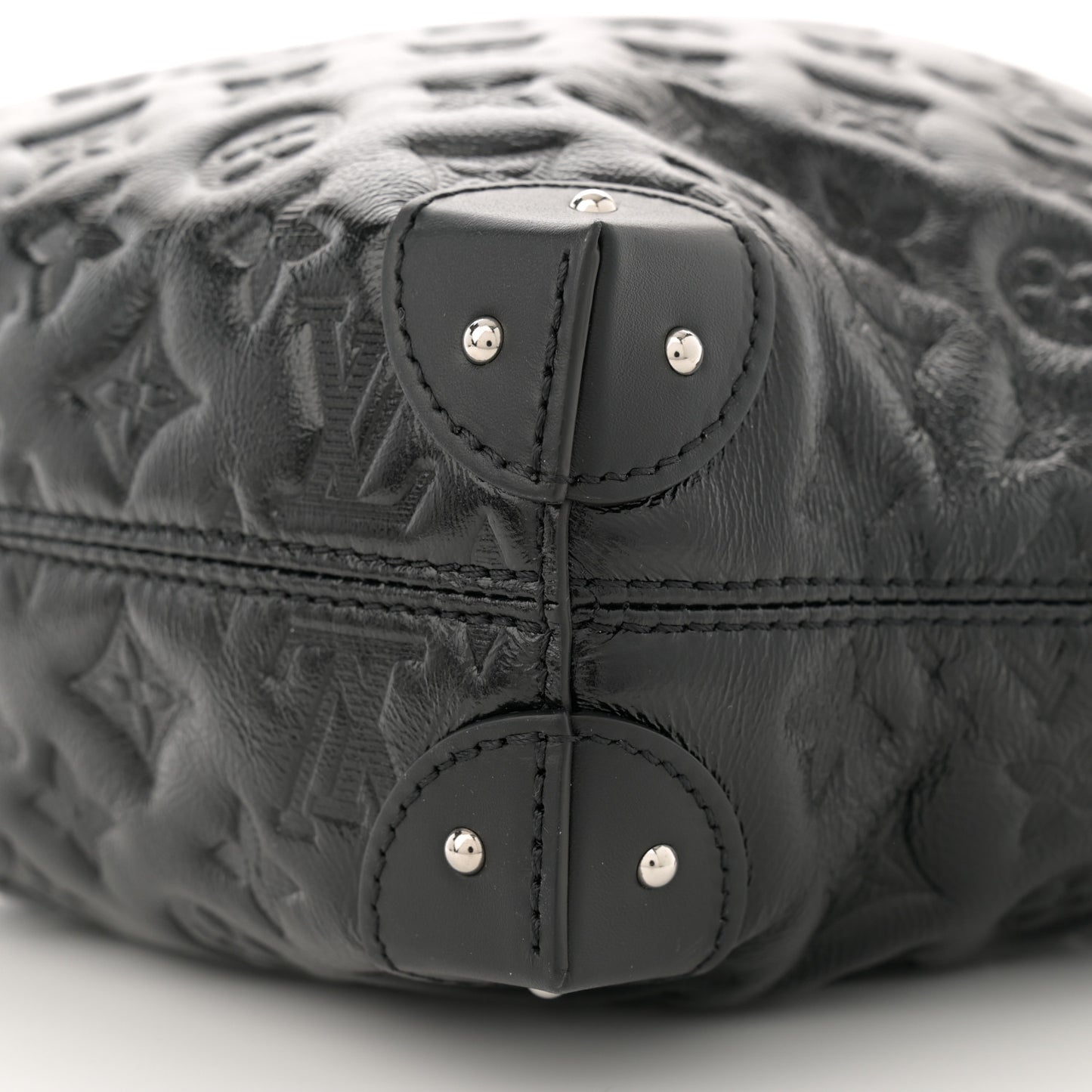 Lambskin Monogram Shadow Coussin Noe Trunk PM Black