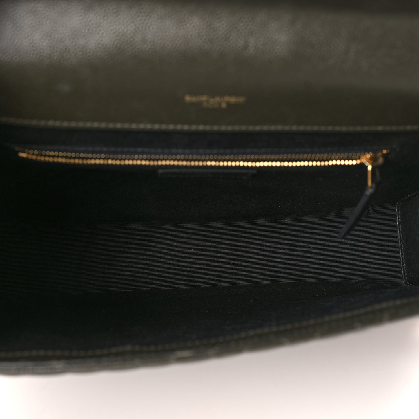 Grain De Poudre Textured Mixed Matelasse Large Triquilt Monogram Satchel Dark Tea