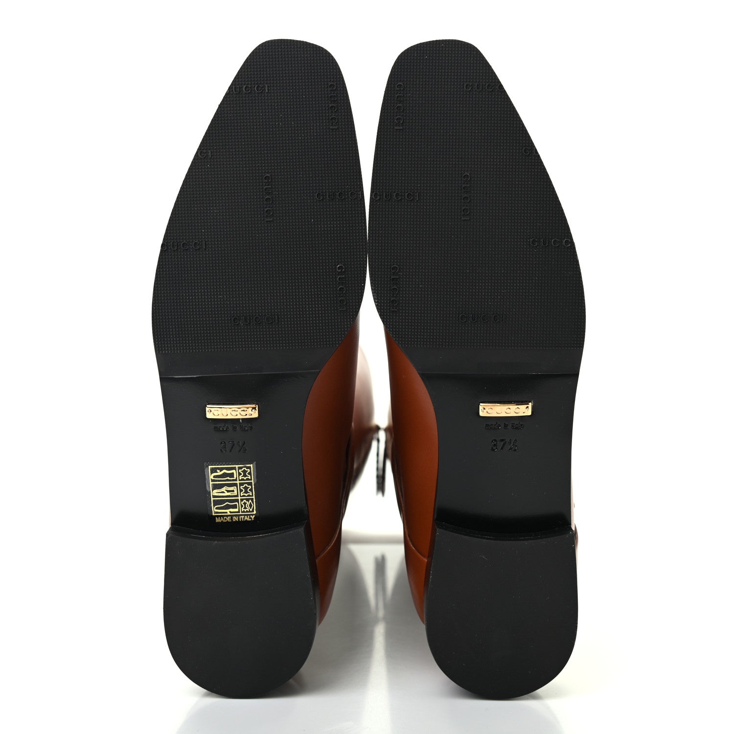 Gucci Calfskin Rosie Tall Riding Boots 37.5 Brown Papaya 5 of 8