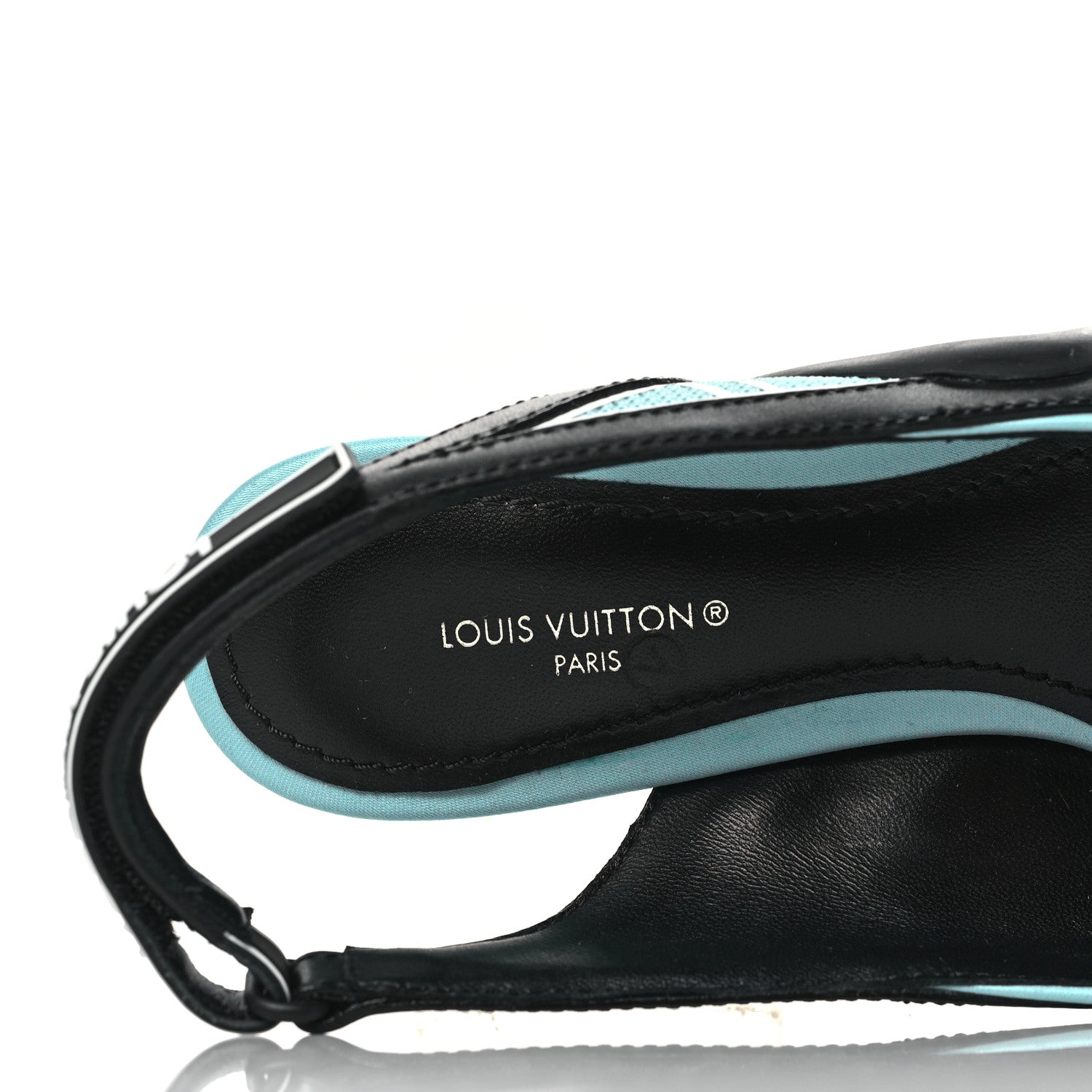 Louis Vuitton Calfskin Archlight Slingback Pumps 36 Black Blue 7 of 8