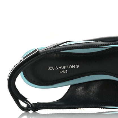 Louis Vuitton Calfskin Archlight Slingback Pumps 36 Black Blue 7 of 8