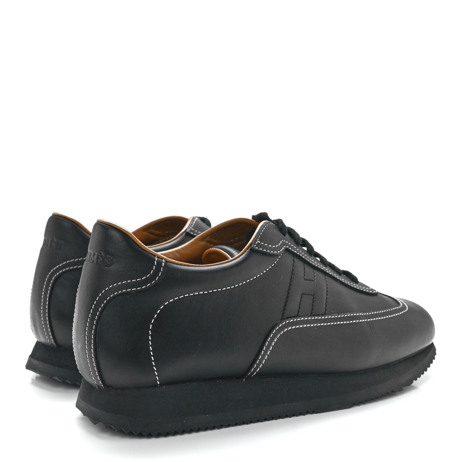 Hermes Calfskin Womens Quick Sneakers 38.5 Black 4 of 9