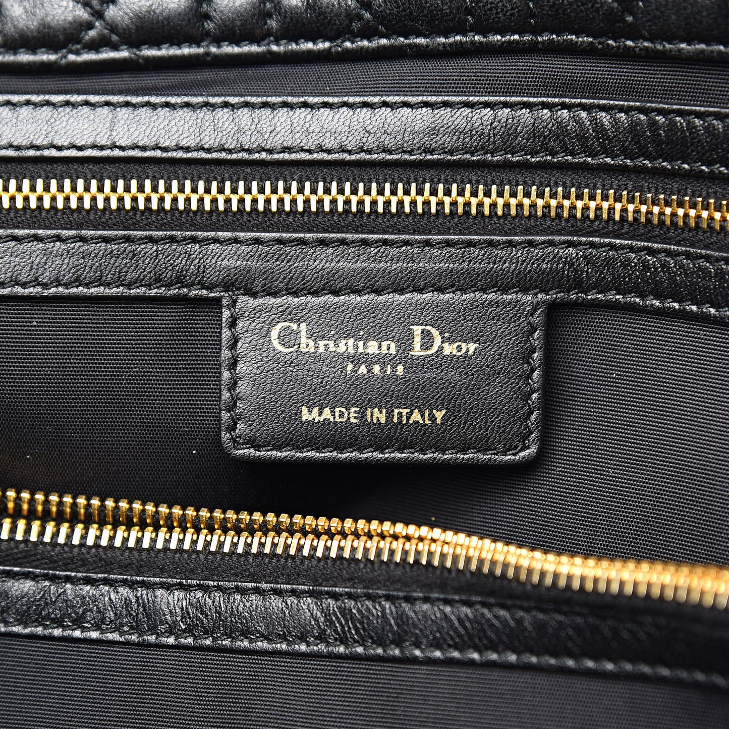 Lambskin Cannage Large Dior Soft Shopping Tote Black