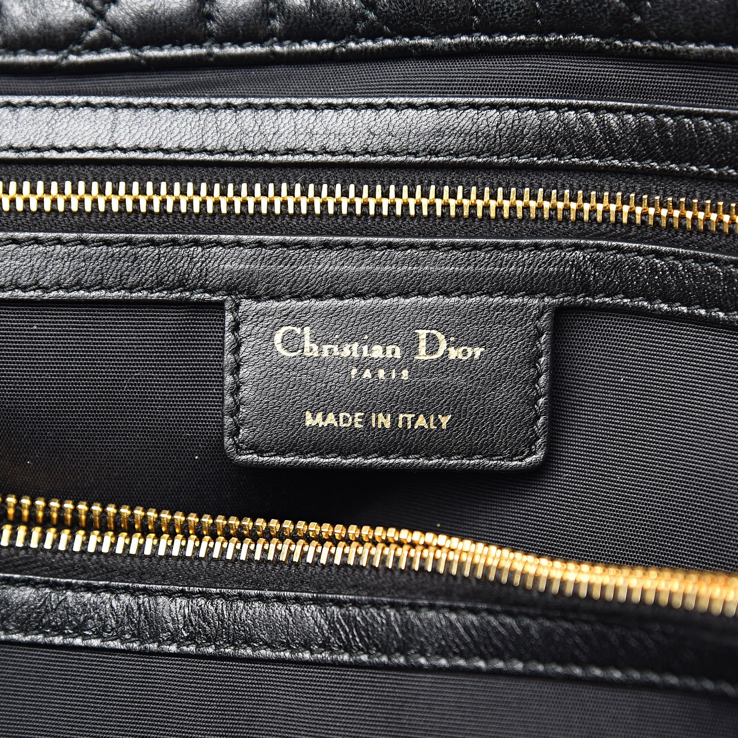 Christian Dior Lambskin Cannage Large Dior Soft Shopping Tote Black 6 of 15
