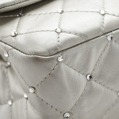 Chanel Metallic Lambskin Crystal 2.55 Reissue 227 Flap Pale Gold 8 of 10