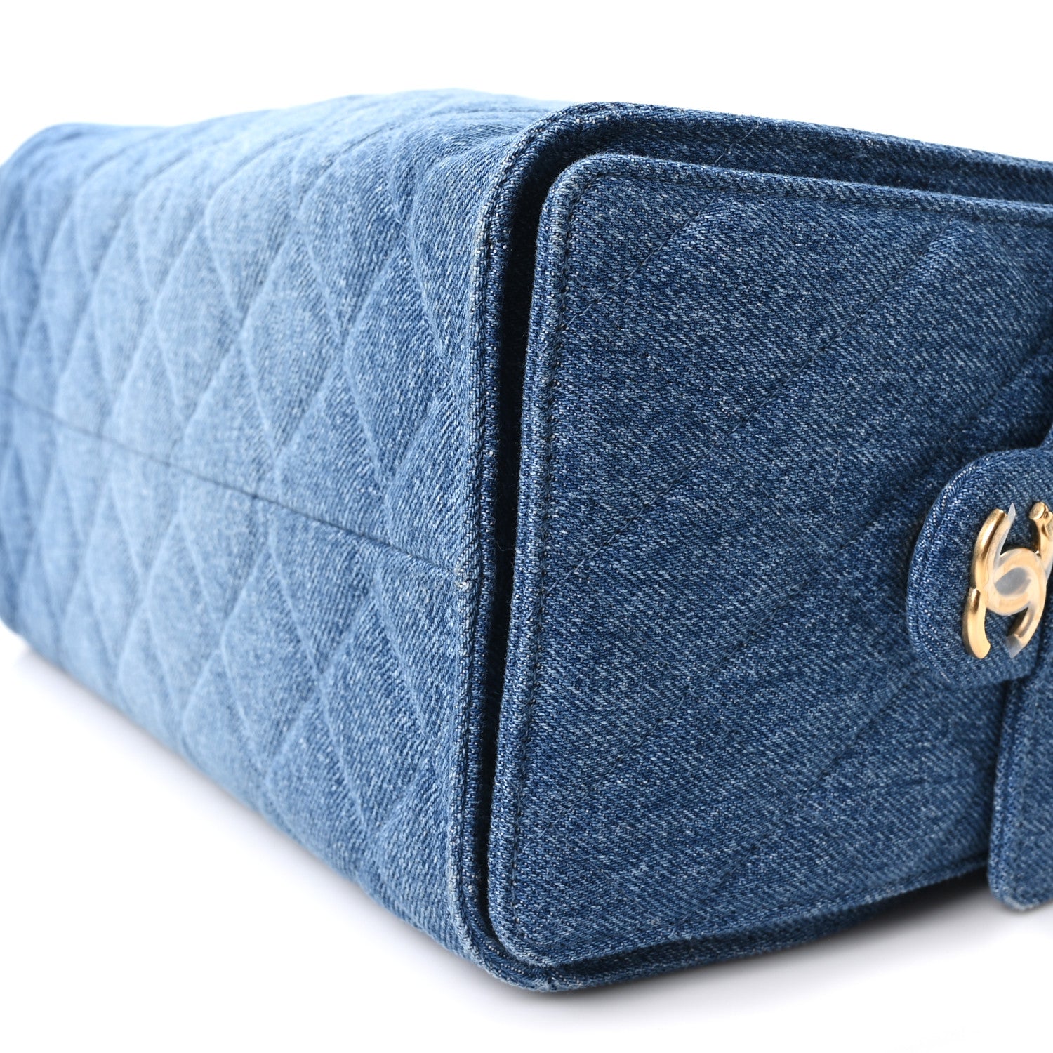 Chanel Washed Denim Quilted Small Chanel 25 Handbag Blue 10 of 10