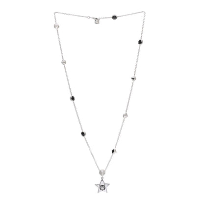 Gucci Sterling Silver Black Spinel Blind For Love Star Pendant Necklace 3 of 6