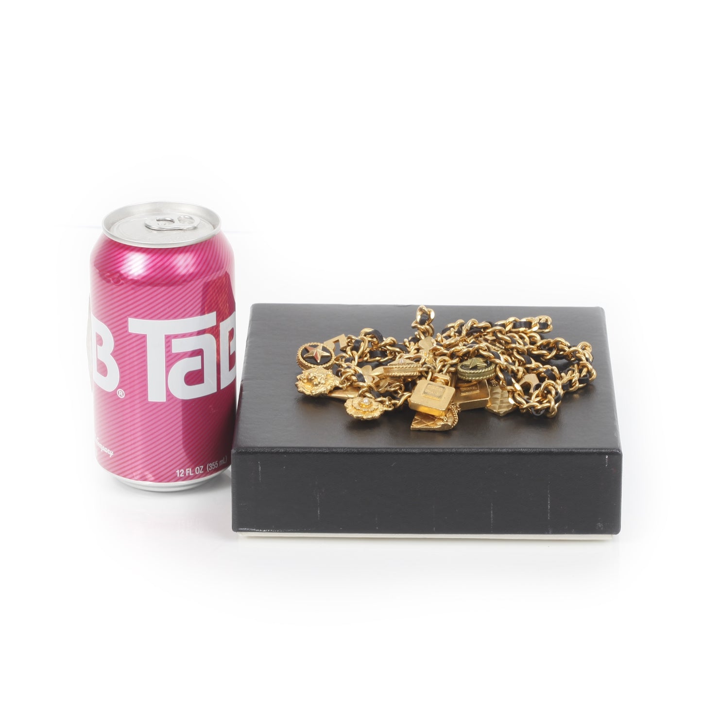 Leather Gold Chain Iconic Charm Belt