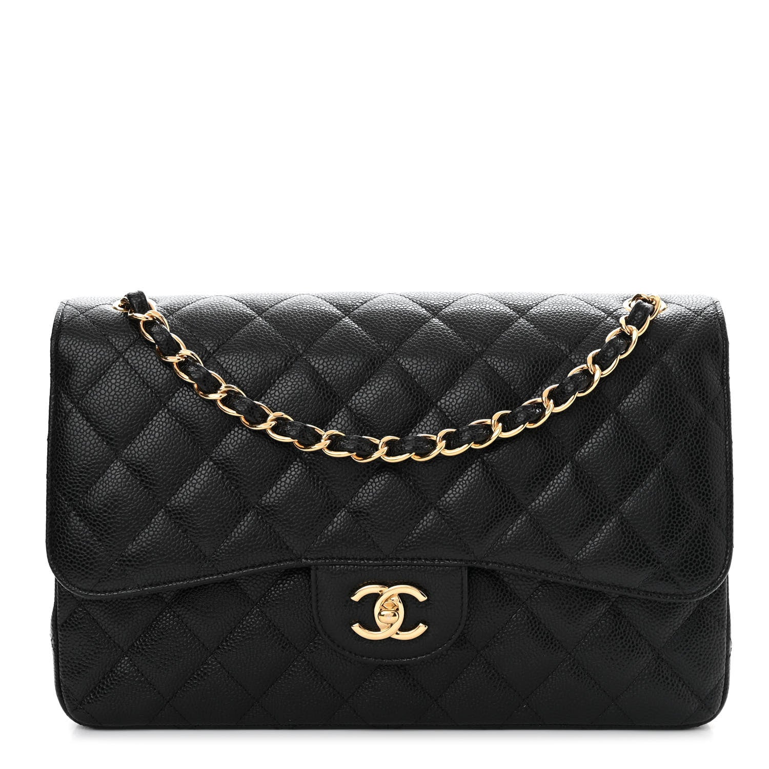Chanel Caviar Quilted Jumbo Double Flap Black 1 of 10