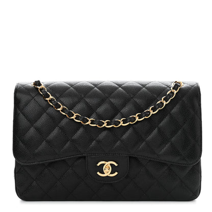 Chanel Caviar Quilted Jumbo Double Flap Black 1 of 10
