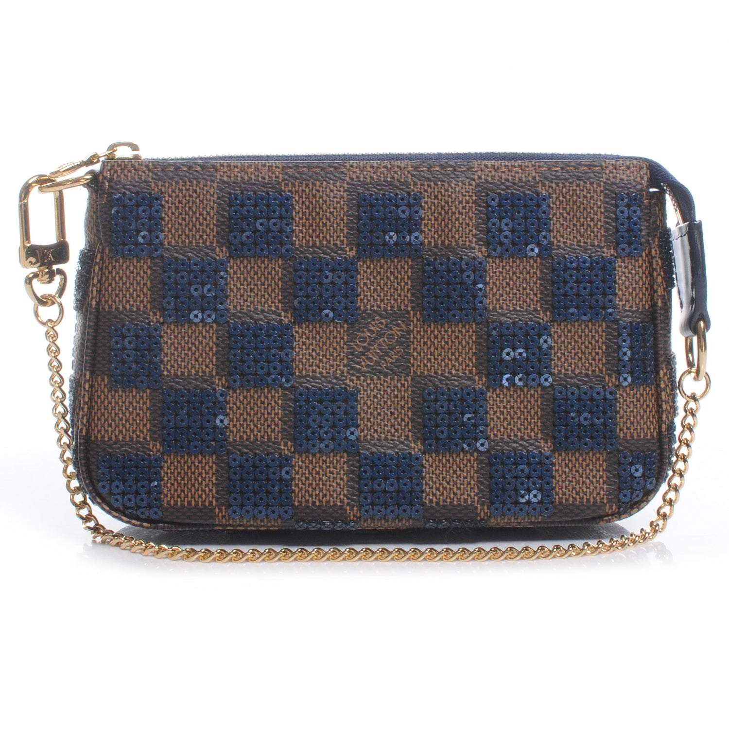 Louis Vuitton Damier Paillettes Mini Pochette Blue 1 of 8