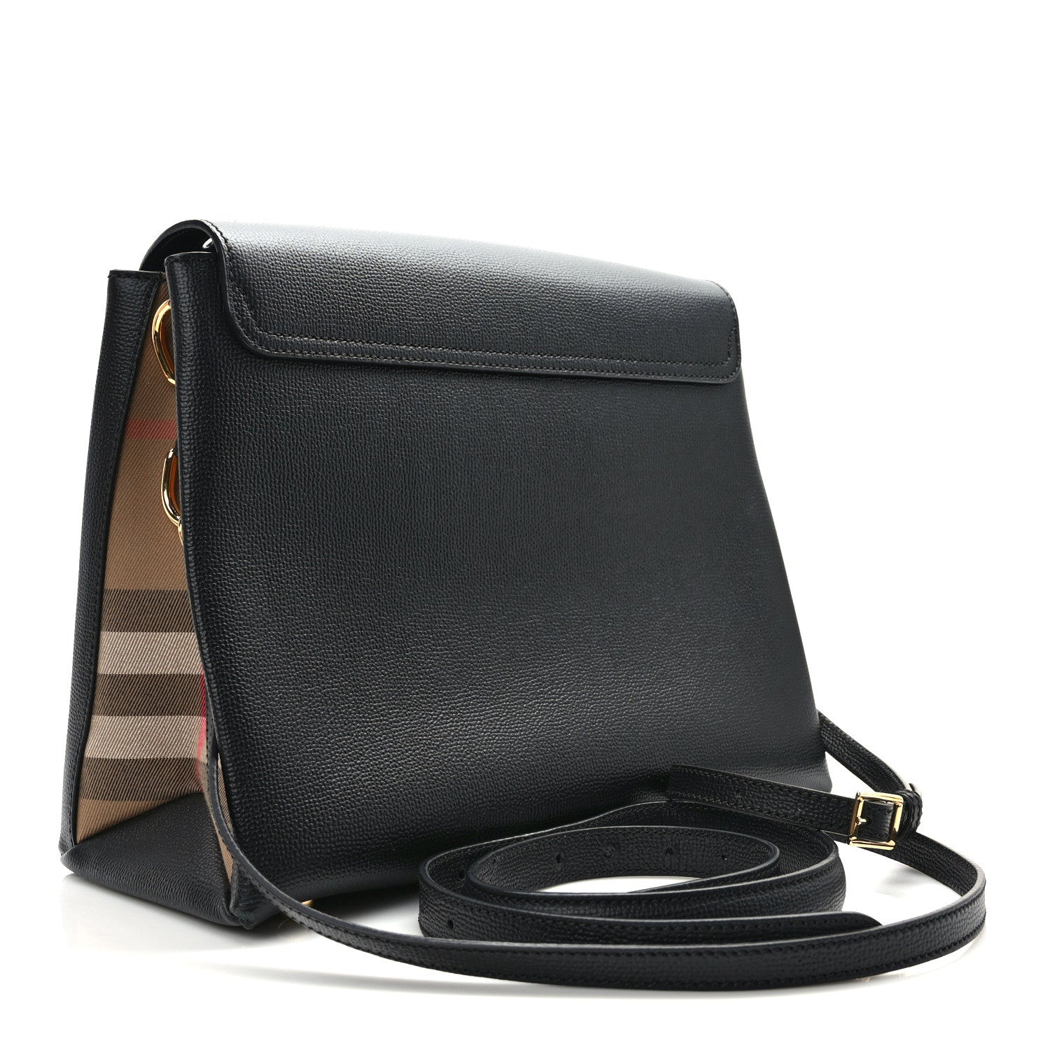 Burberry Derby Calfskin House Check Medium Camberley Black 3 of 18