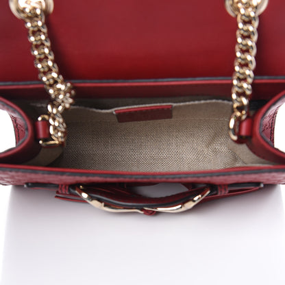 Gucci Soft Microguccissima Mini Emily Chain Shoulder Bag Rosso 5 of 11