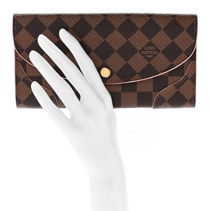 Louis Vuitton Damier Ebene Caissa Wallet Rose Ballerine 2 of 10