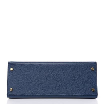 Hermes Epsom Kelly Sellier 28 Bleu De Malte 7 of 36
