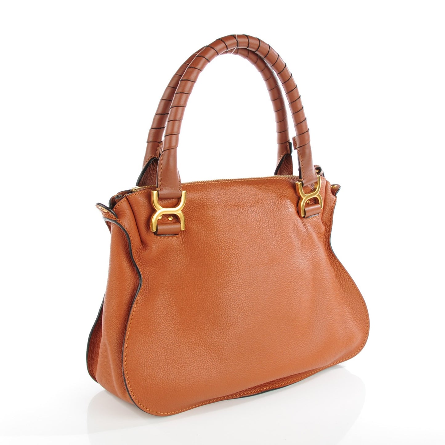 Calfskin Medium Marcie Satchel Tan