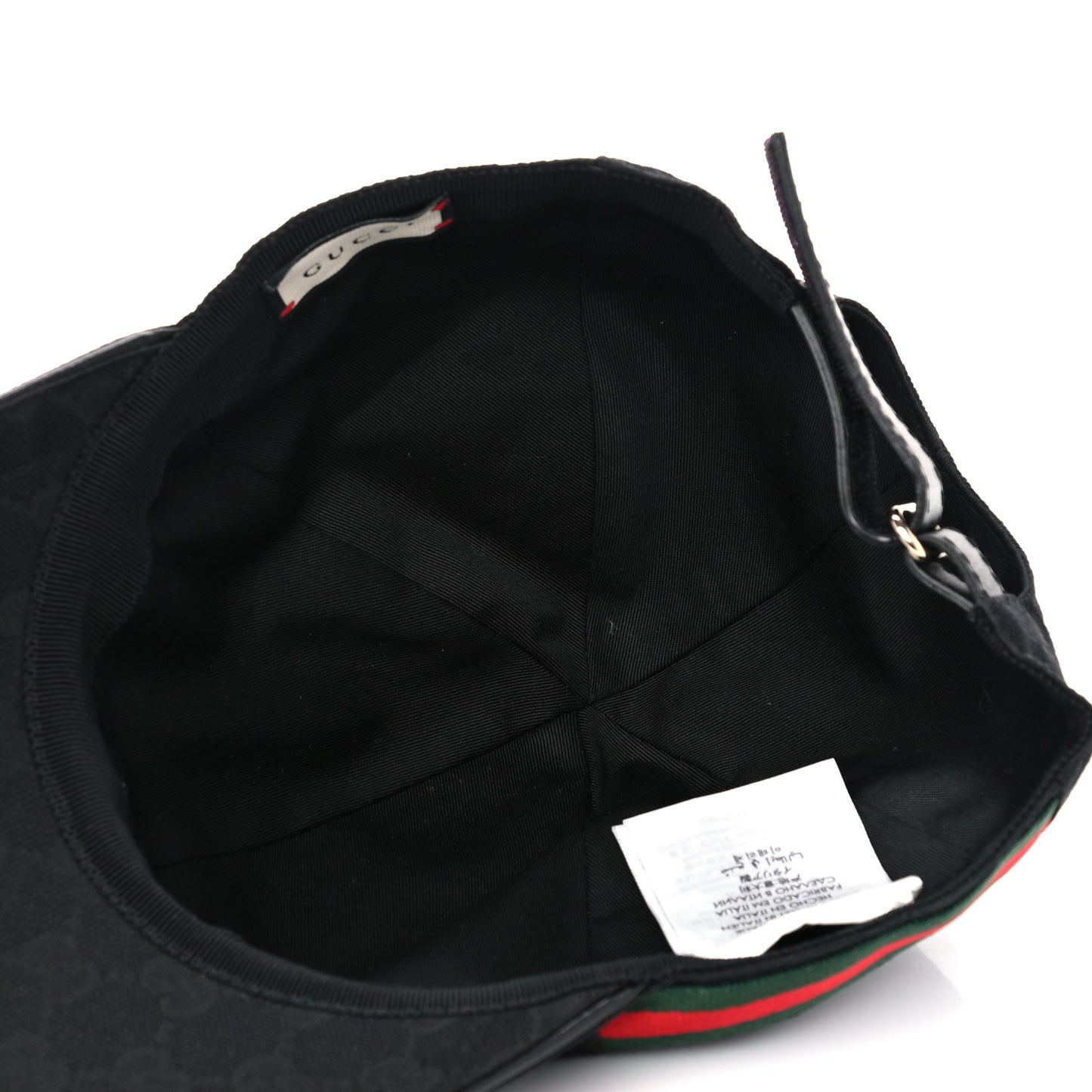 Monogram Web Baseball Hat M Black