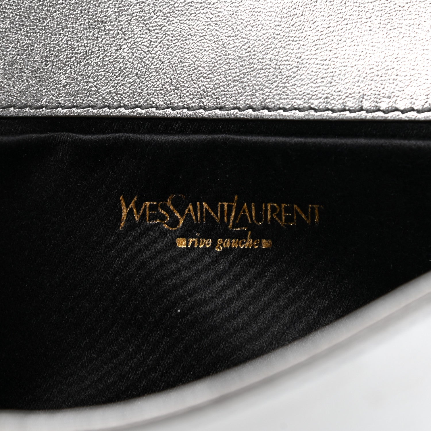 Saint Laurent Metallic Calfskin Y-Mail Clutch Silver 7 of 12