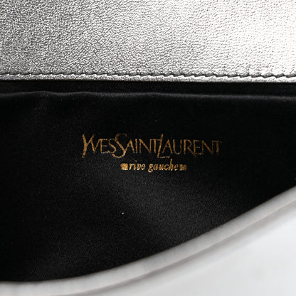 Saint Laurent Metallic Calfskin Y-Mail Clutch Silver 7 of 12