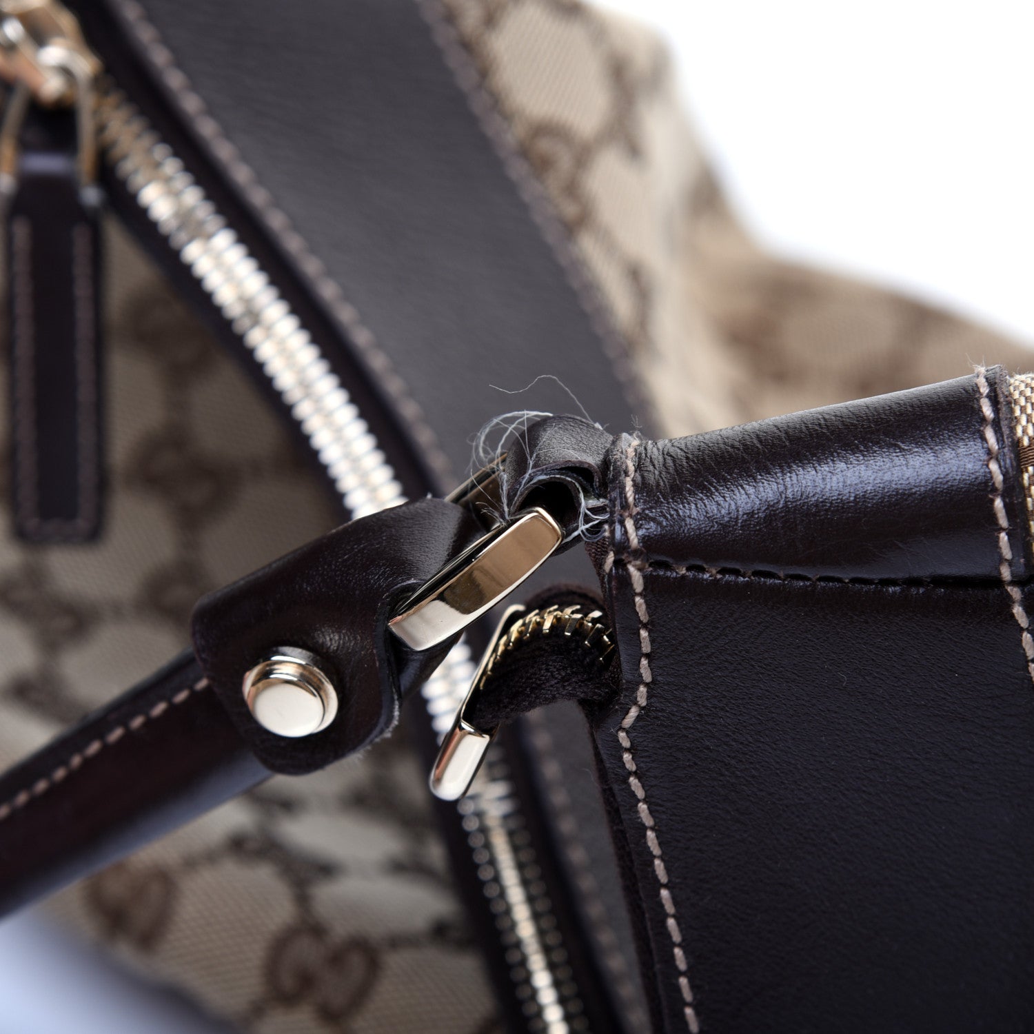 Gucci Monogram Large D Gold Hobo Dark Brown 11 of 12