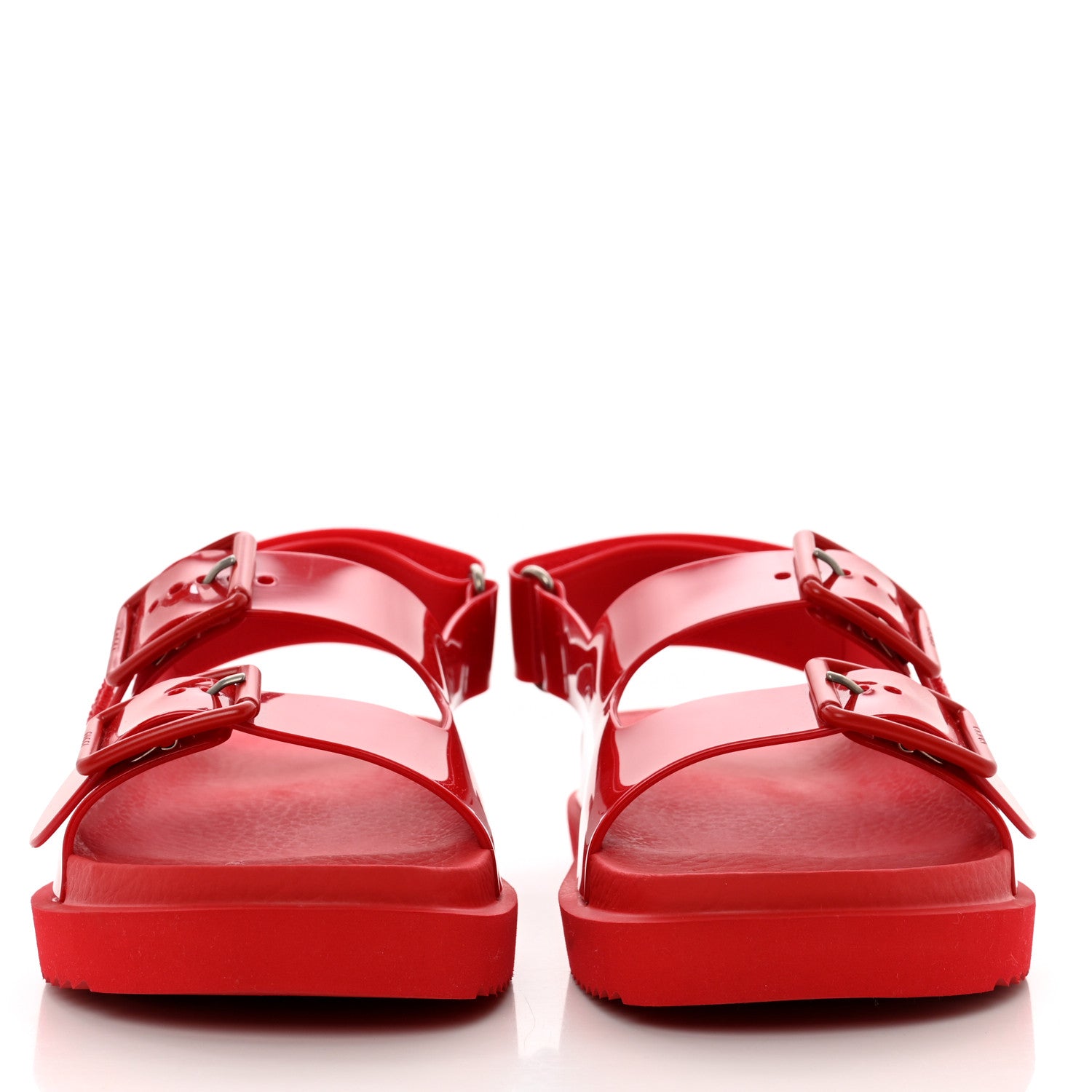 Gucci Rubber Mini Double G Womens Isla Dad Sandals 35 Maple Red 2 of 7