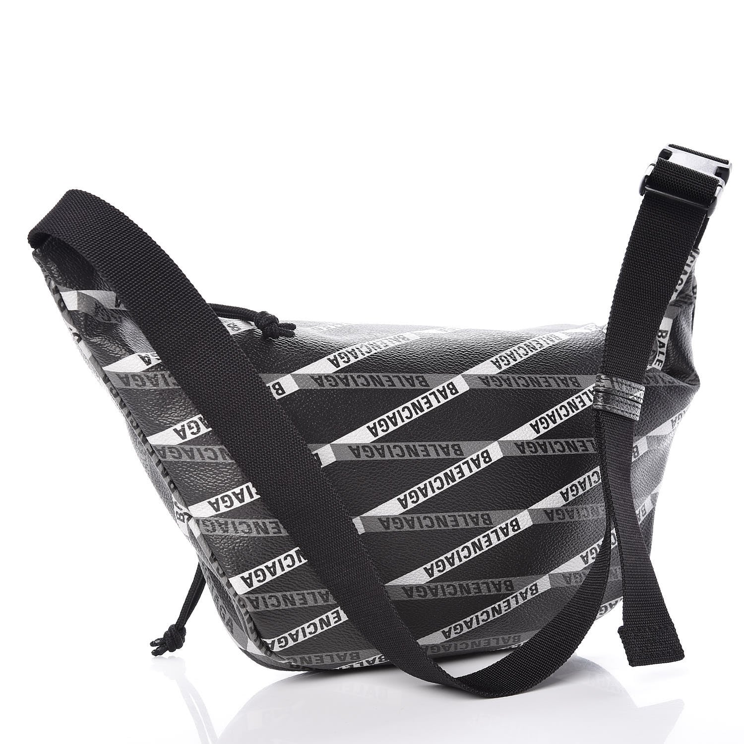 Balenciaga Coated Canvas Losange Monogram Explorer Belt Bag Black Grey 3 of 10