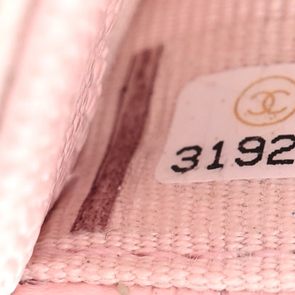 Chanel Caviar Quilted Flap Card Holder Wallet Light Pink 8 of 8