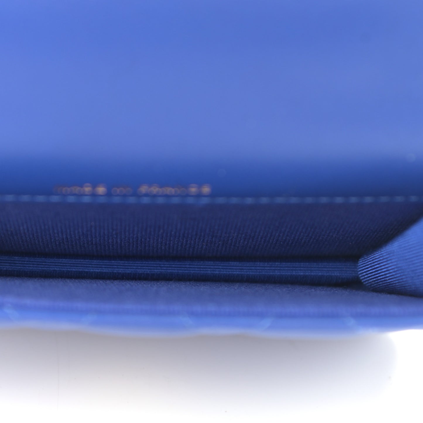 Lambskin Quilted Top Handle Flap Coin Purse With Chain Blue