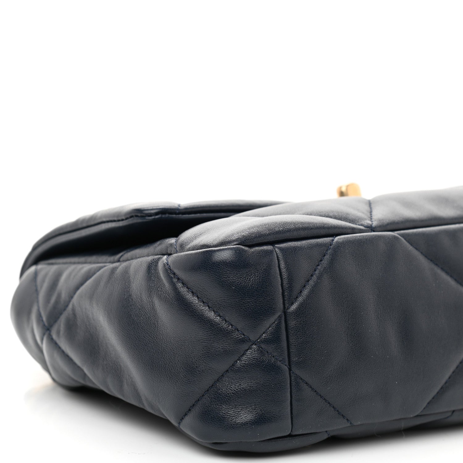 Chanel Goatskin Quilted Medium Chanel 19 Flap Navy Blue 9 of 10