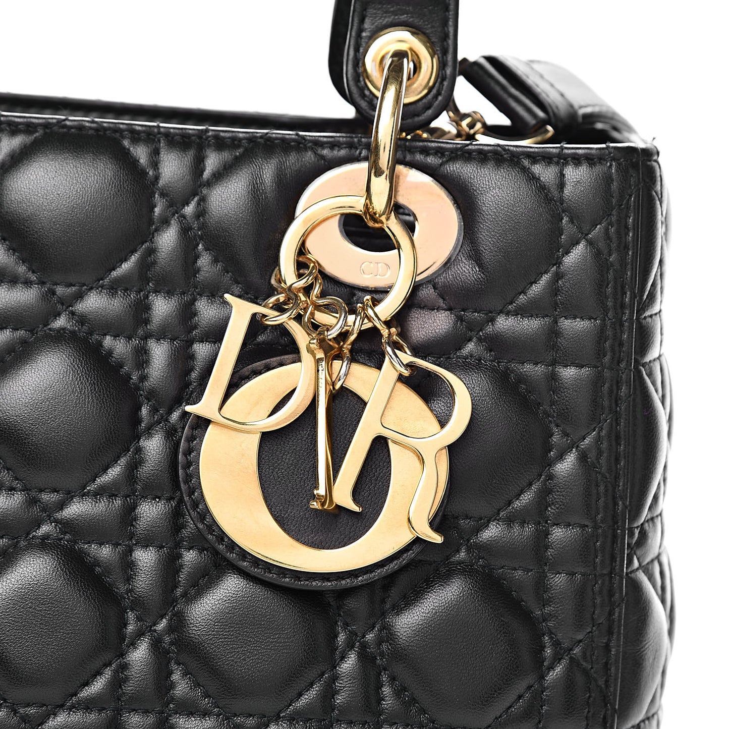 Lambskin Cannage Medium Lady Dior Black