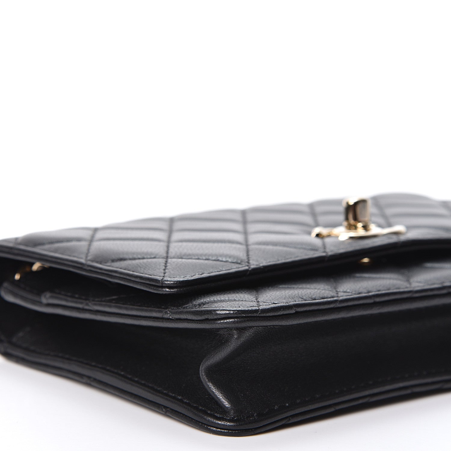 Chanel Lambskin Quilted Trendy CC Wallet On Chain WOC Black 8 of 10