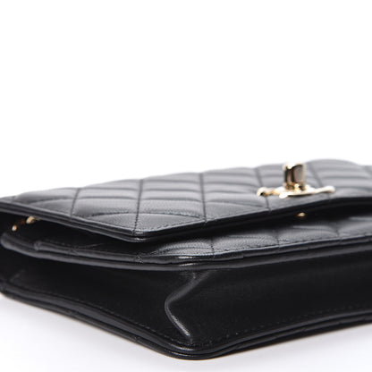 Chanel Lambskin Quilted Trendy CC Wallet On Chain WOC Black 8 of 10