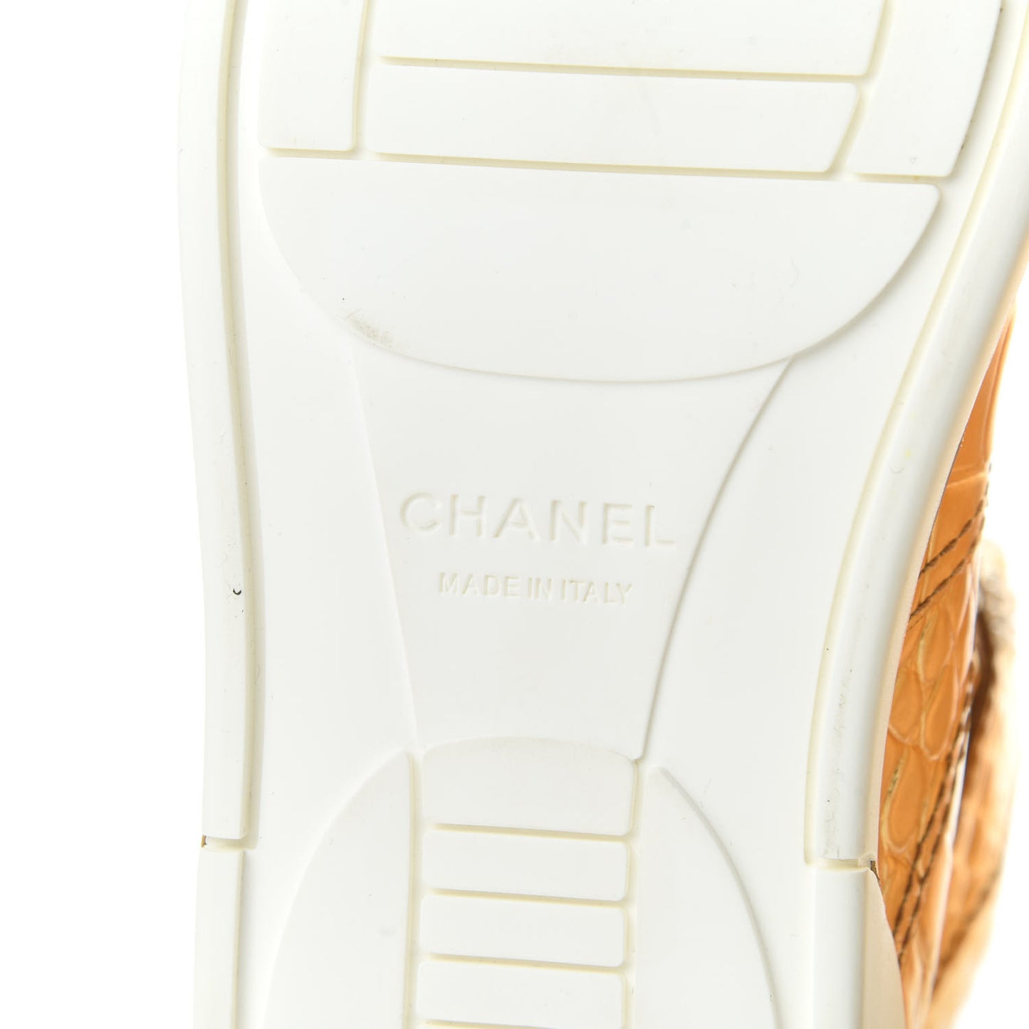Metallic Calfskin Crocodile Embossed Cocodile High Top Sneakers 37 Gold