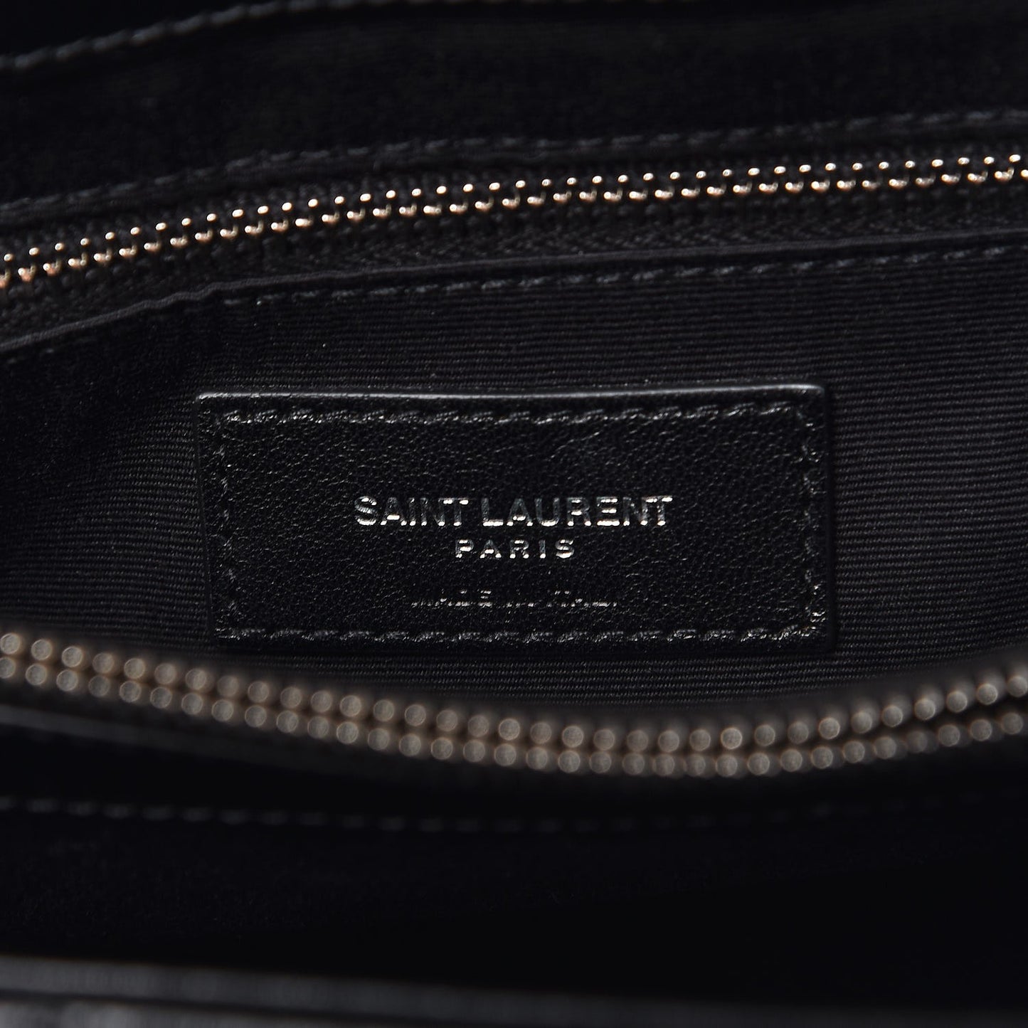 Calfskin Y Quilted Monogram Medium Loulou Chain Satchel Black
