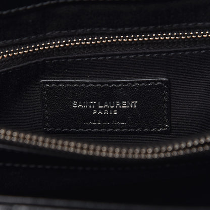 Saint Laurent Calfskin Y Quilted Monogram Medium Loulou Chain Satchel Black 8 of 9