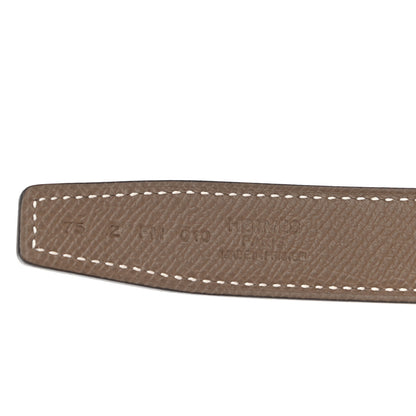 Hermes Swift Epsom 24mm Belt Strap 75 Black Etoupe 3 of 5