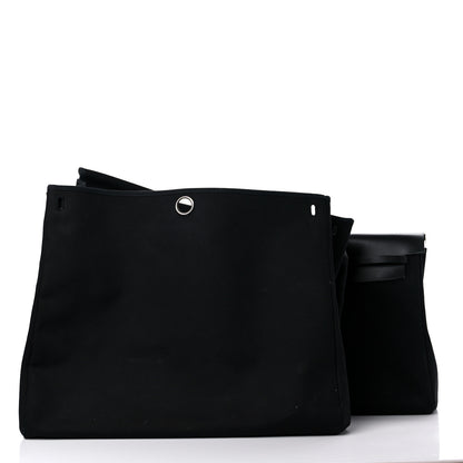 Hermes Toile Vache Hunter Herbag 50 Black 3 of 27