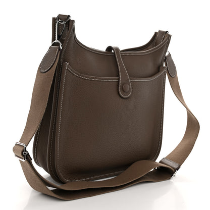 Hermes Taurillon Clemence Evelyne III PM Etoupe 3 of 10