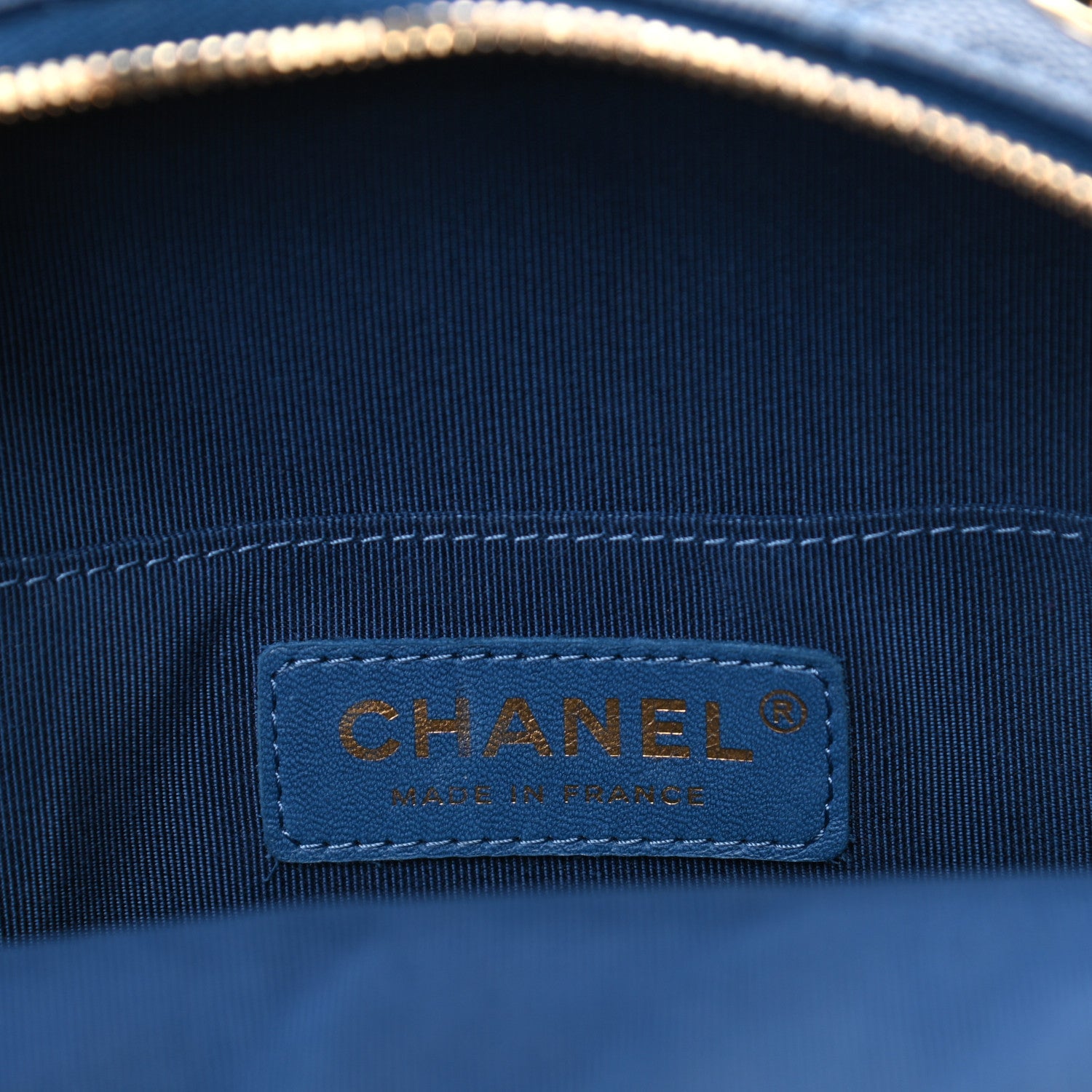 Chanel Caviar Quilted Small CC Day Backpack Blue 6 of 9
