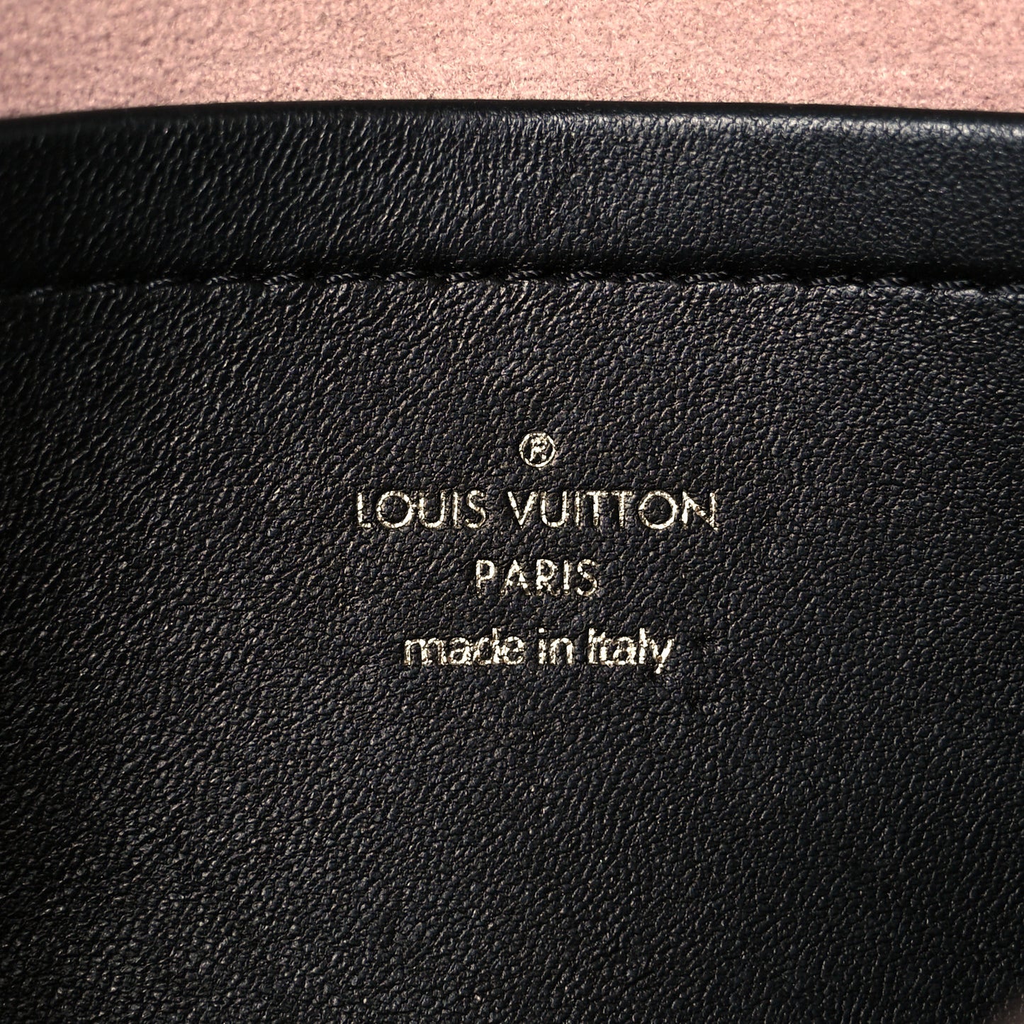 Lambskin Embossed Monogram Pochette Coussin Black
