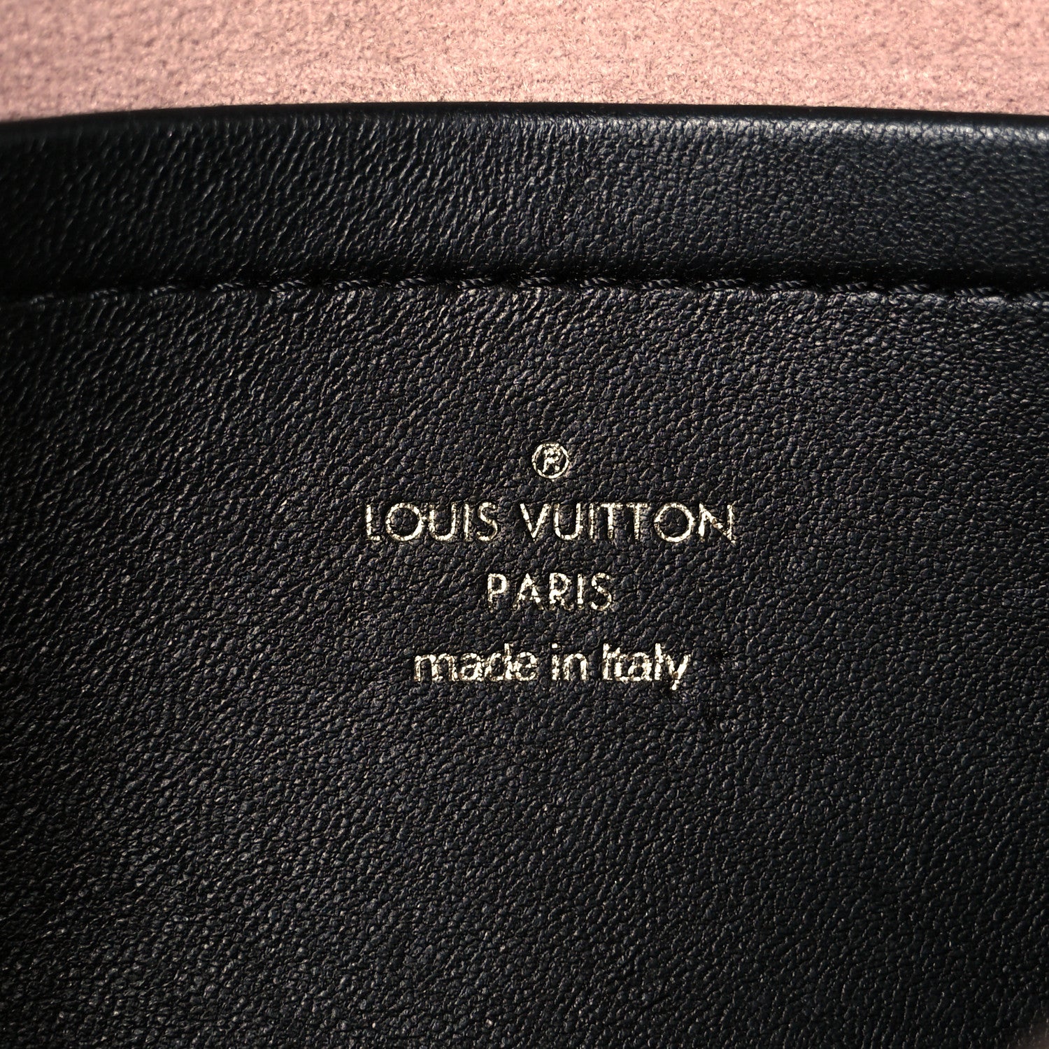 Louis Vuitton Lambskin Embossed Monogram Pochette Coussin Black 6 of 9