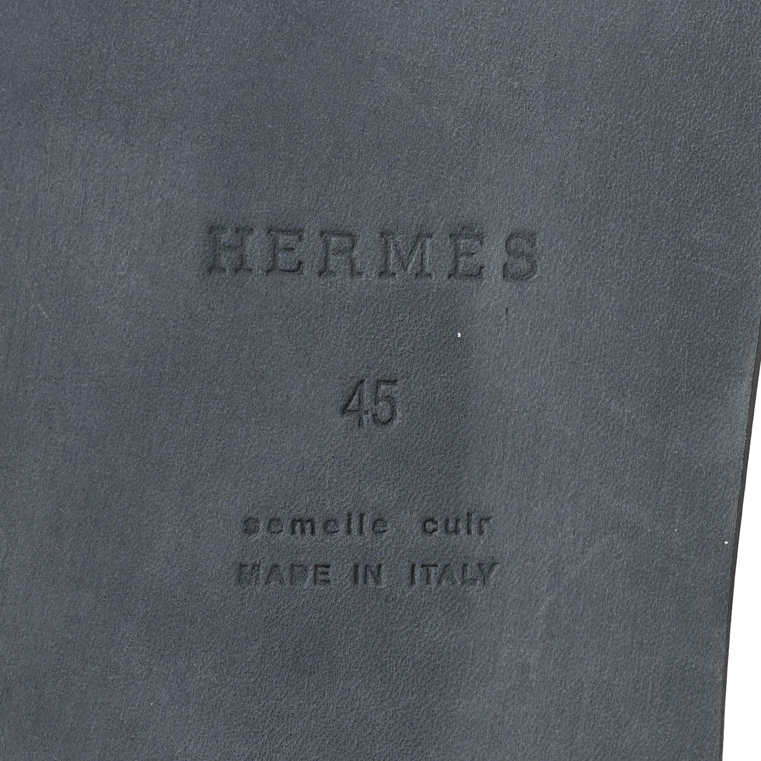Hermes Calfskin Mens Izmir Sandals 45 Marine 8 of 10