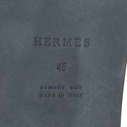 Hermes Calfskin Mens Izmir Sandals 45 Marine 8 of 10