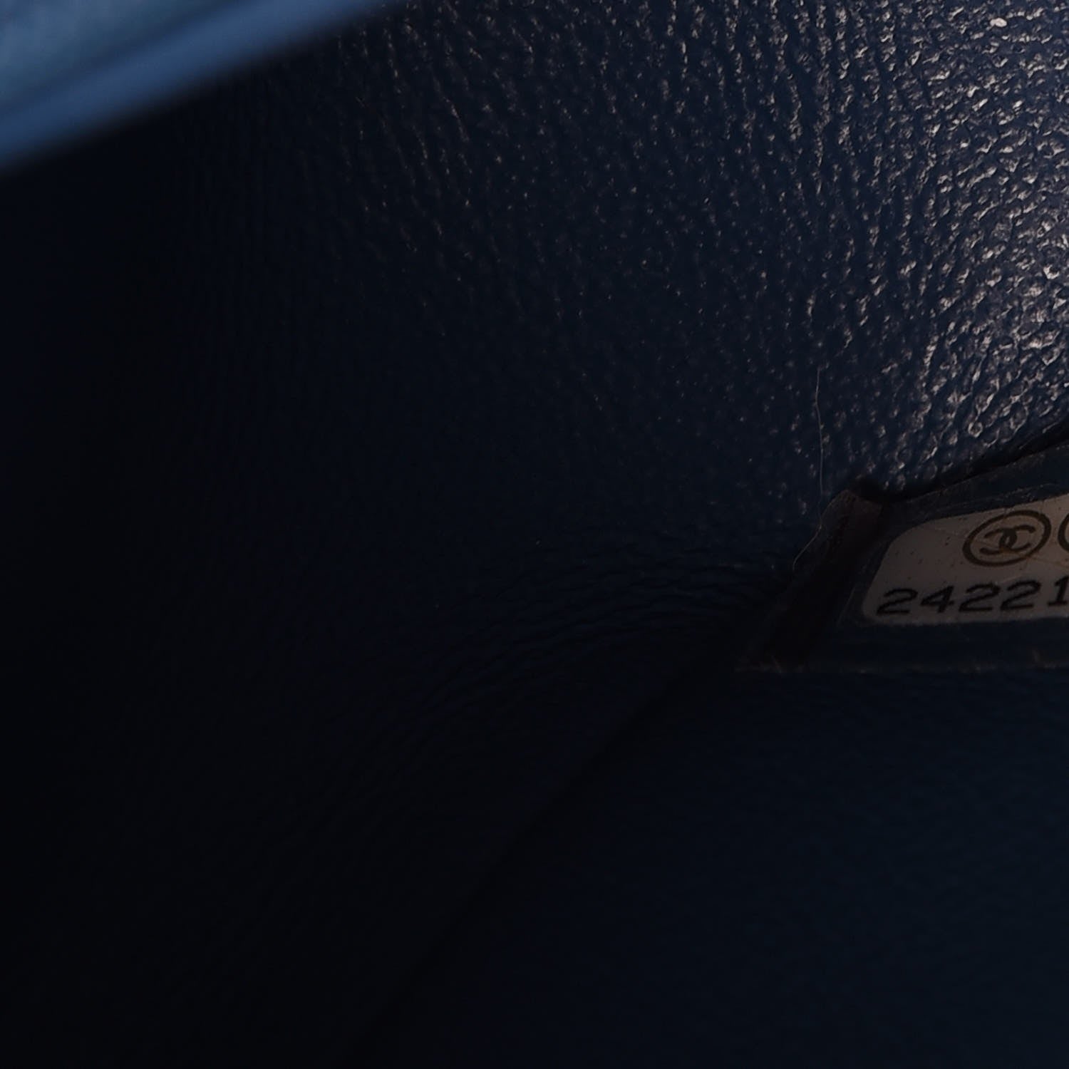 Chanel Caviar Chevron Quilted Mini Square Flap Blue 7 of 9