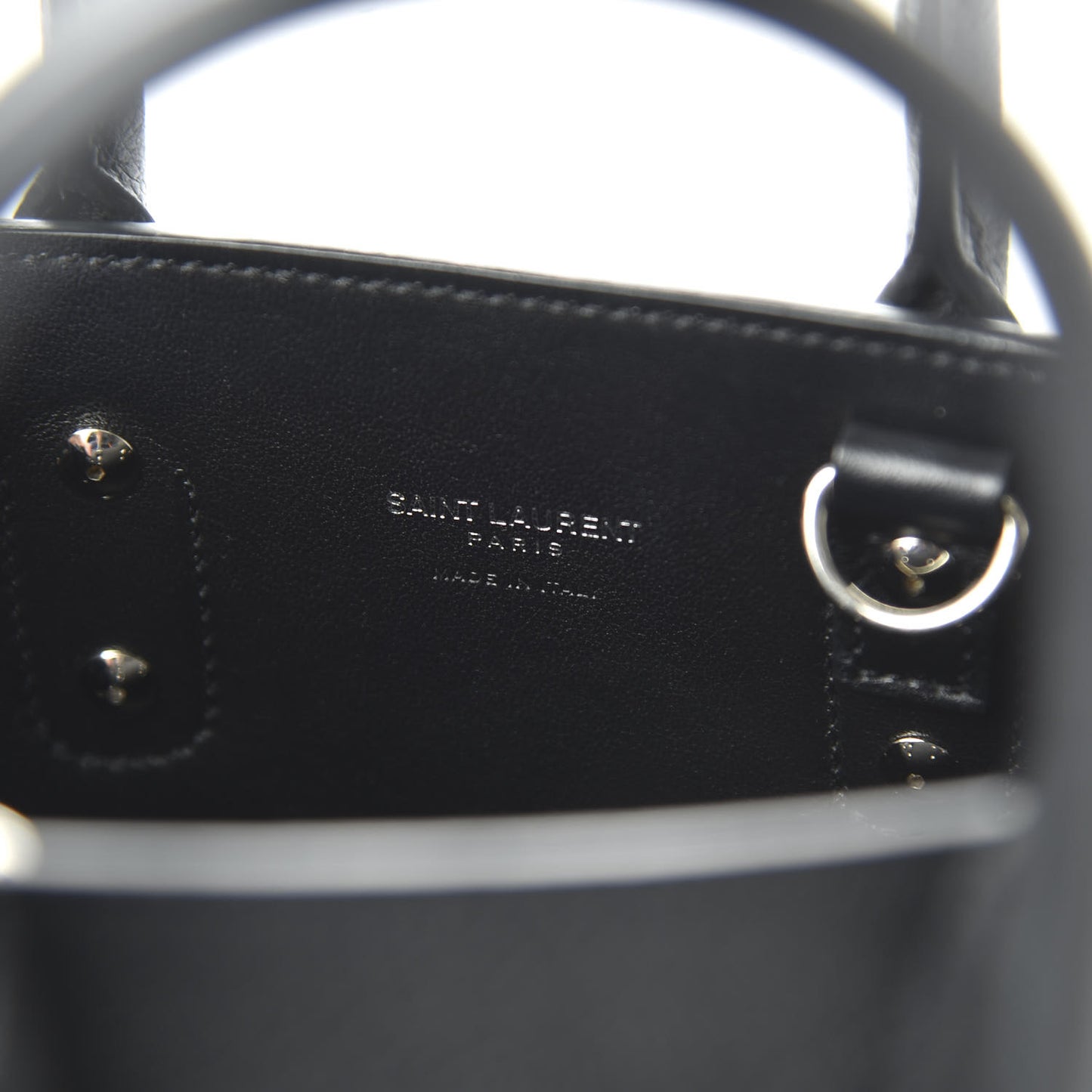 Grained Calfskin Nano Sac De Jour Black