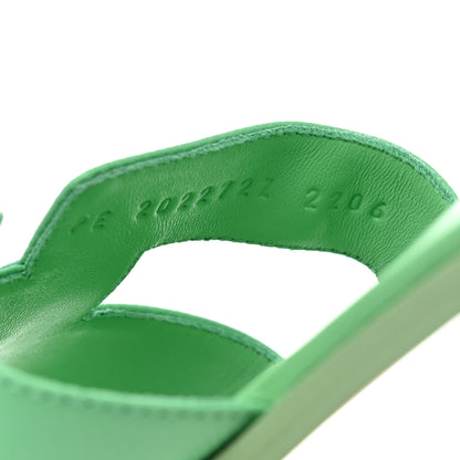 Hermes Epsom Oran Sandals 40 Vert Pomme 7 of 11